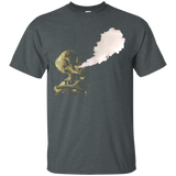 Skeleton blowing major vape cloud shirt_Black
