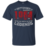 September 1964 The Birth of legends , 53 Years Old T-shirt_Black