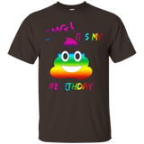 OMG! It's My Birthday Colorful Pile Of Poop tShirt_Black