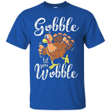 Gobble Till You Wobble Thanksgiving Holiday T-shirt_black