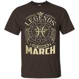 Legends Are Born In March T-shirt