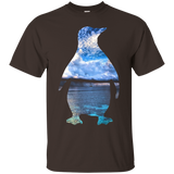 Ocean Colors Penguin Cool Bird Animal Lover Penguin T-Shirt_Black