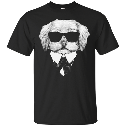 Cute Havanese In Suit, Havanese Face T-shirt_black