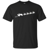 Santa Sleigh Funny Jeep Driver Christmas T-Shirt_Black