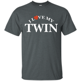 I Love My Twin T-shrit, Cute Twins Tee, Twin Siblings Gift_black=