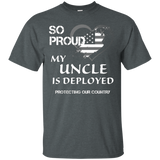 Military Uncle Is Deployed Proud Family Novelty T Shirt_Black