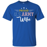 Womens Proud U.S. Army Wife Star C3 Funny T-shirt_Black