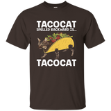 Taco & Cat T-shirt - Tacocat Spelled Backwards Is Tacocat_black=