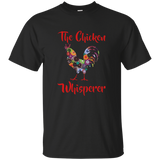 The Chicken Whisperer Funny Farmer Farming Colorful T-Shirt_Black