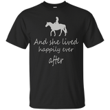 I Saw Her With Horse Tshirt And She Lived Happily Ever After_black=