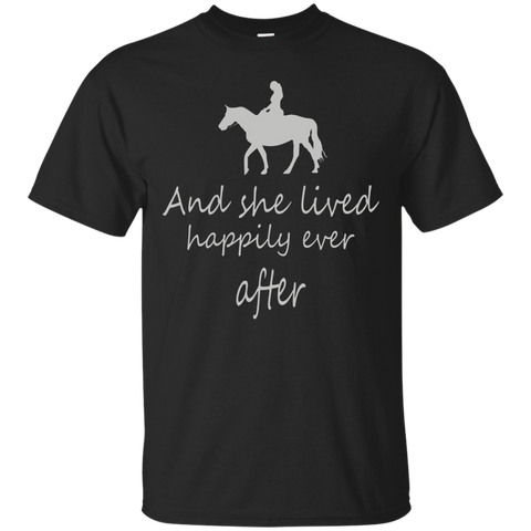 I Saw Her With Horse Tshirt And She Lived Happily Ever After_black=