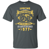 The Real Legends Are Born In November 1977 Birthday T Shirt_black=