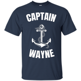 Captain Wayne T-shirt Personalized Boat Captain Shirt_black=