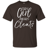 This Girl Wears Cleats Shirt Cute Funny Sports Soccer Tee_Black