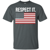 American Pride National Anthem Usa Flag Respect It T-shirt_black