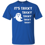It's Tricky Tricky Tricky Funny Halloween Ghost Shirt_black=