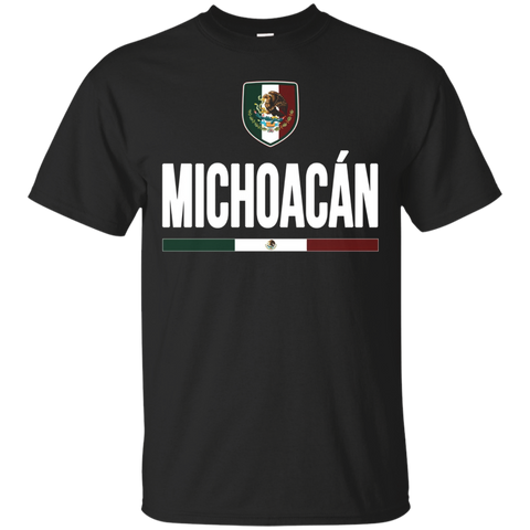 Michoacan Mexico T-shirt Mexican Flag Tee Souvenir Travel_Black