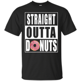 STRAIGHT OUTTA DONUTS T SHIRT_Black