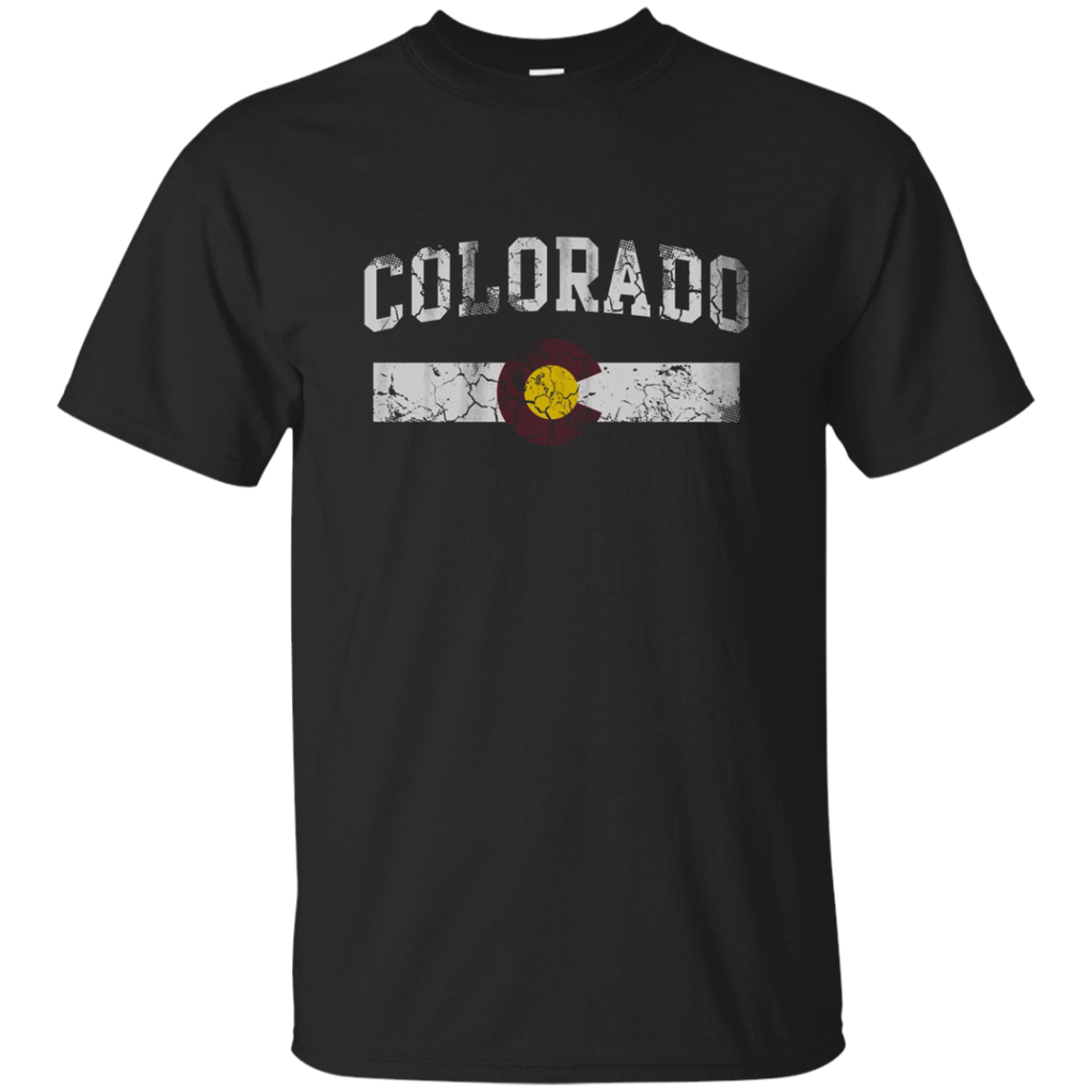 Retro State of Colorado Flag Shirt_Black