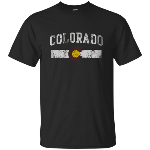 Retro State of Colorado Flag Shirt_Black