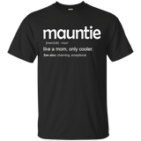 Womens Mauntie Definition T-shirt Funny Gift For Auntie_Black