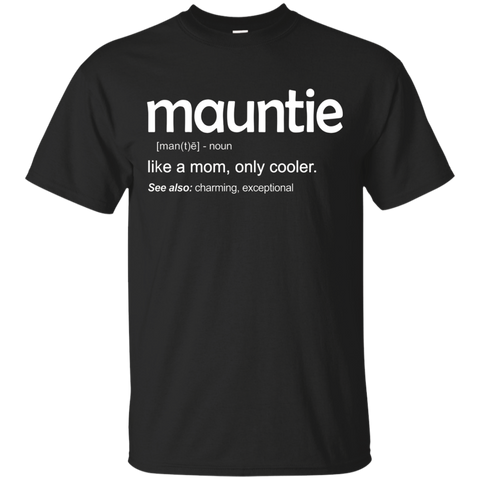 Womens Mauntie Definition T-shirt Funny Gift For Auntie_Black