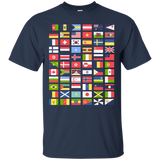 International World Flags T-shirt Rectangles