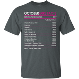 October Girl Facts T-shirt Libra Zodiac Sign_Black