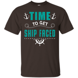 Time to Get Ship Faced Cruise Ship Vacation Family T-Shirt_Black