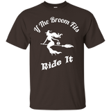 If The Broom Fits Ride It Funny Halloween T-shirt_black=