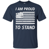 I Am Proud To Stand I Don't Kneel Flag T-shirt_black