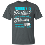 Nobody Is Perfect February 1980 T-shirt 38th Birthday_Black