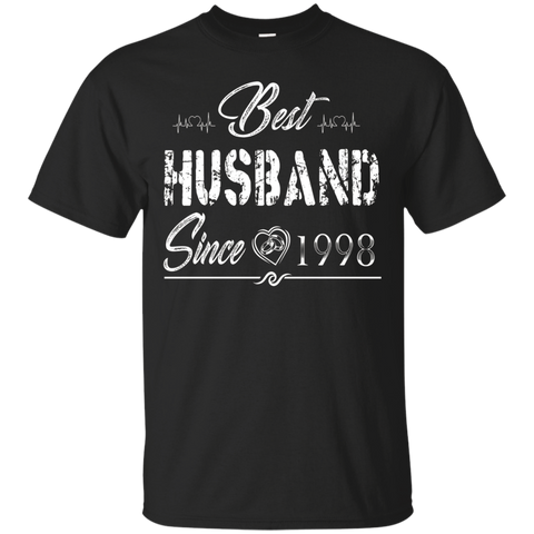 Mens 1st Wedding Anniversary Gift -best Husband Since 1998_black=