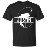 Justin Fishing Name Pocket T-shirt First Name Monogram_black=