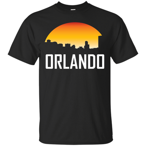 Orlando Florida Sunset Skyline Silhouette T-Shirt_Black