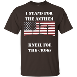 I Stand For The Anthem Kneel For The Cross Shirt_black