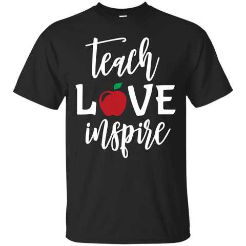 Teach Love Inspire Apple Funny Teacher Day Gift_black=