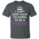 Women's I can't keep Calm I'm going to be a Grandma Xmas TShirt Gift_Black