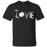 Drummer All You Need Is Love T-shirt_black