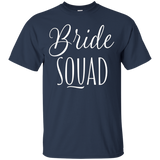 Women's Bride Squad Bachelorette Party Shirts White_Black