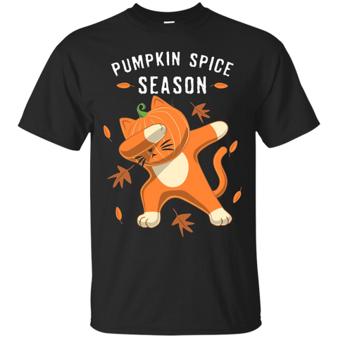 Dabbing Pumpkin Cat Shirt Pumpkin Spice Shirt For Women_black