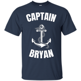 Captain Bryan T-shirt Personalized Boat Captain Shirt_black=