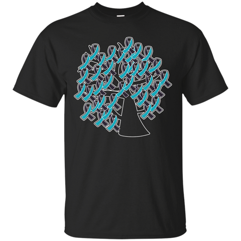 Suicide Prevention Awareness T Shirt Ribbon Tree_Black