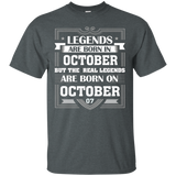 Legends Are Born On October 07 T Shirt October Birthday Gift