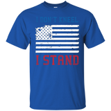 I Don't Kneel Distressed American Flag I Stand Shirt_black