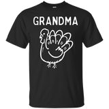 Gramdma Turkey Thanksgiving Family Tshirt For Group Photos_black