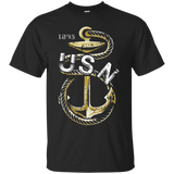 Navy Chief Petty Officer Fouled Anchor Genuine CPO Shirt_Black