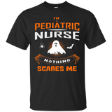 Nothing Scares Me I'm A Pediatric Nurse Halloween T Shirt_black=