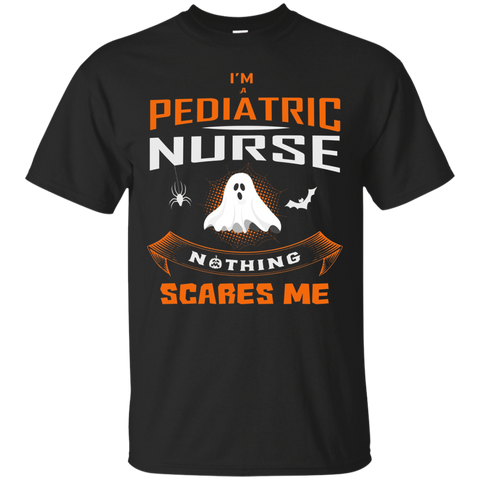 Nothing Scares Me I'm A Pediatric Nurse Halloween T Shirt_black=