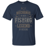 Weekend Fishing Legend Funny Fisherman T-shirt_Black